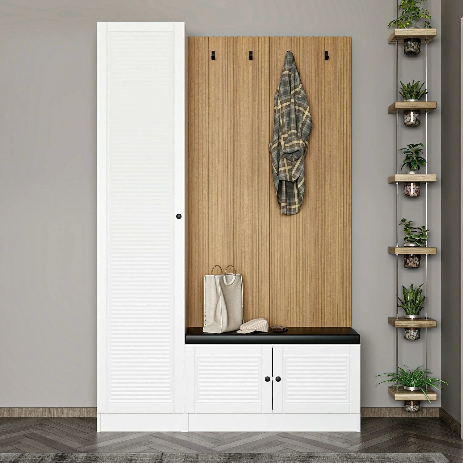 Stendë korridori Skye Decor, Noah, e bardhë, 135x210x35cm