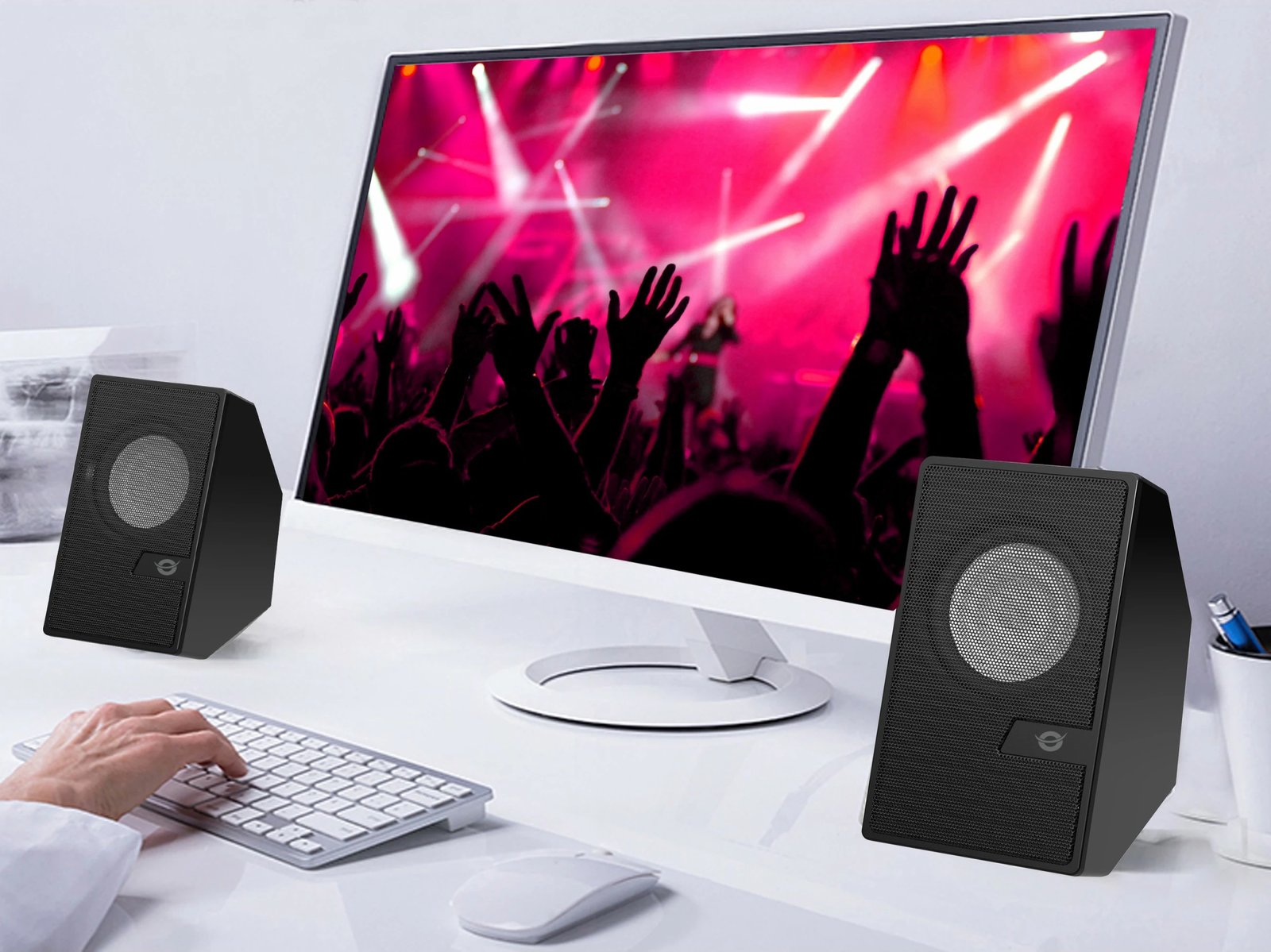 Altoparlantë Conceptronic 2.0 Bluetooth, 6W, me telekomandë, të zi