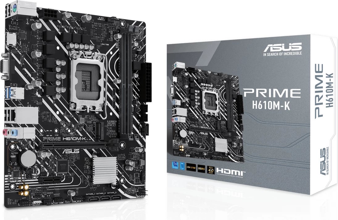 Pllakë amë Asus PRIME H610M-K 90MB1GA0-M0EAY0 micro-ATX LGA1700 H610 HDMI, e zezë
