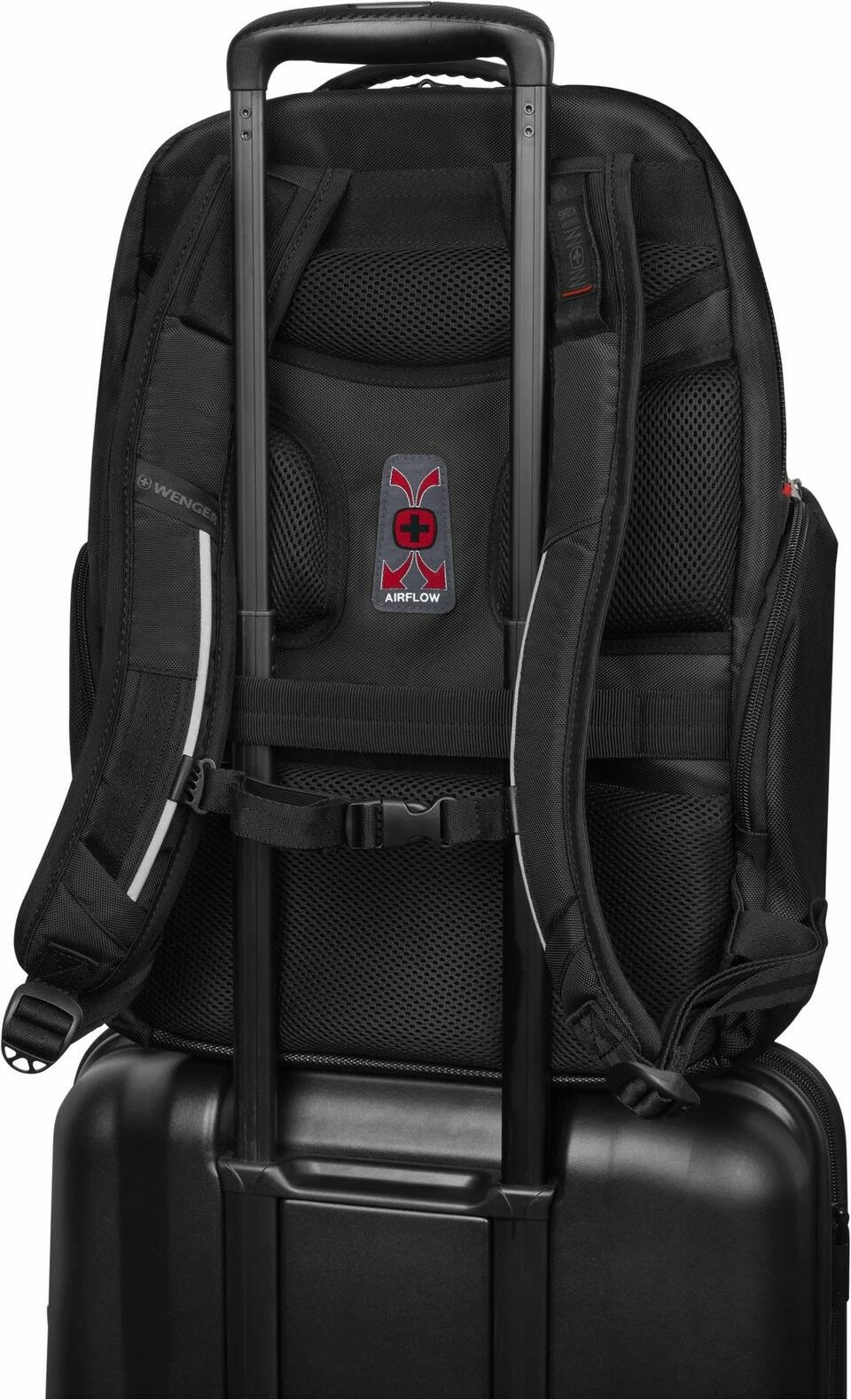 Çantë shpine Wenger Meteor 43, 17 inç, xhep për tablet, e zezë