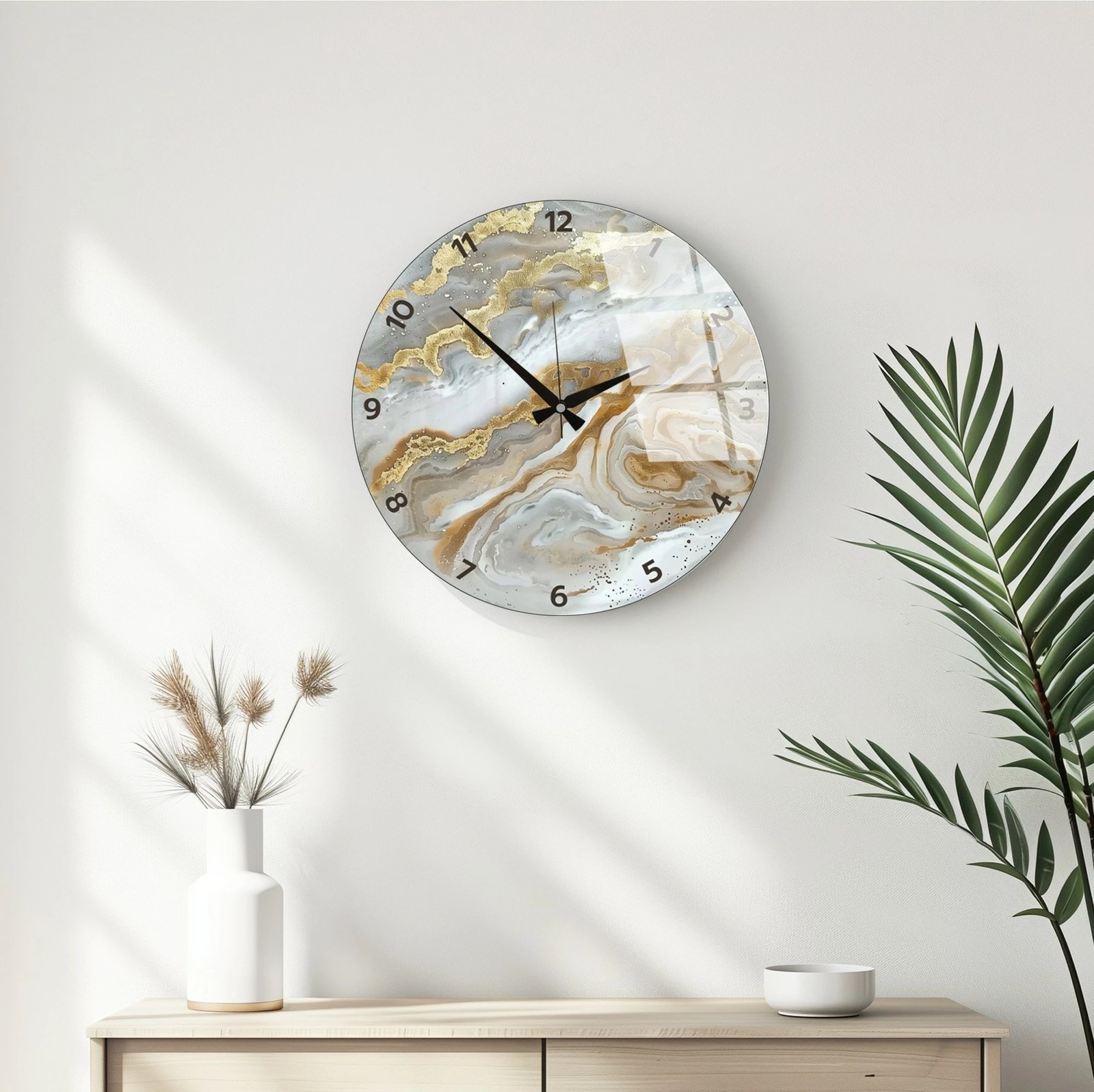 Orë muri dekorative prej qelqi, Wallity Huhu351, 40x40cm