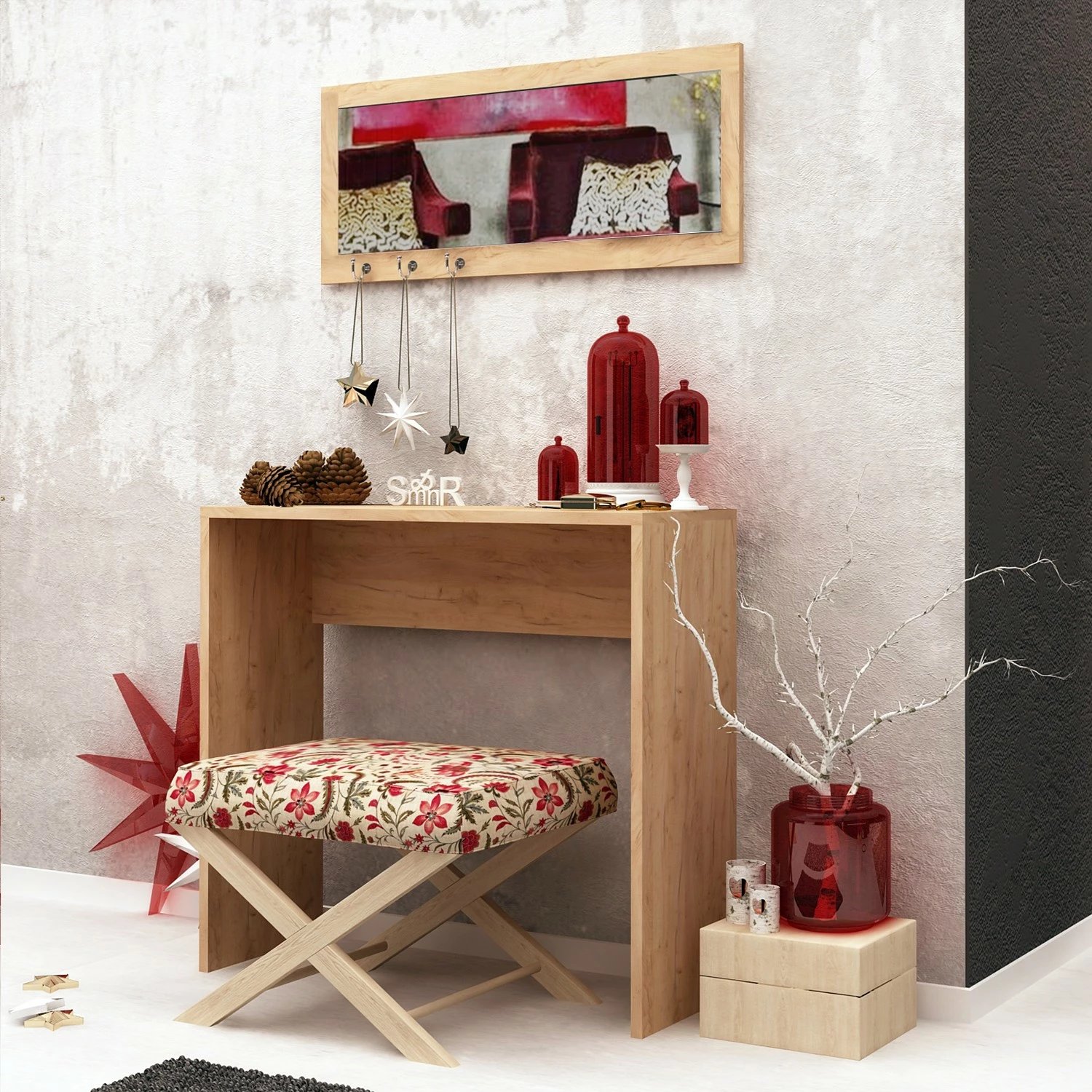 Komodë anësore Hanah Home, Cosenza, ngjyrë lisi