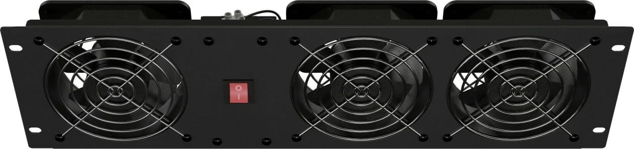 panel ventilimi vertikal rack 19" 3U, Lanberg AK-1506-B, 3 fansa, AC 230V, kabllo 2 m, e zezë RAL 9004
