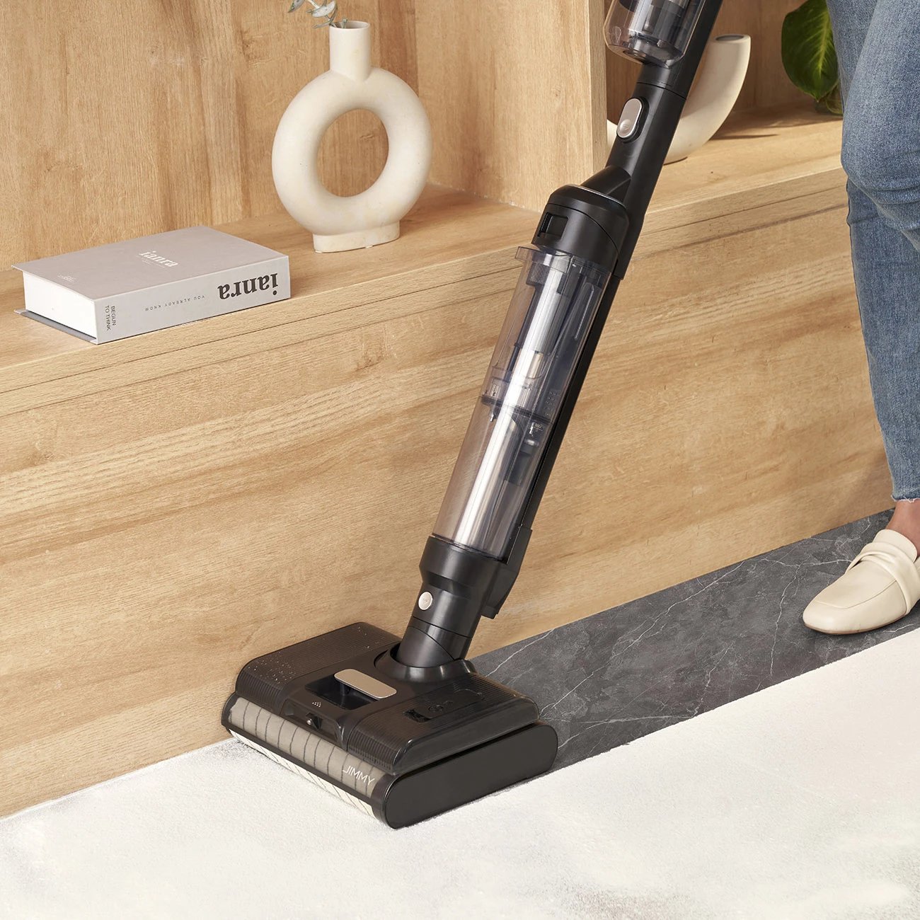 Fshesë elektrike pa kabllo JIMMY PW11, 3-në-1, 400W, 4000mAh, 0.6L, argjend/gri