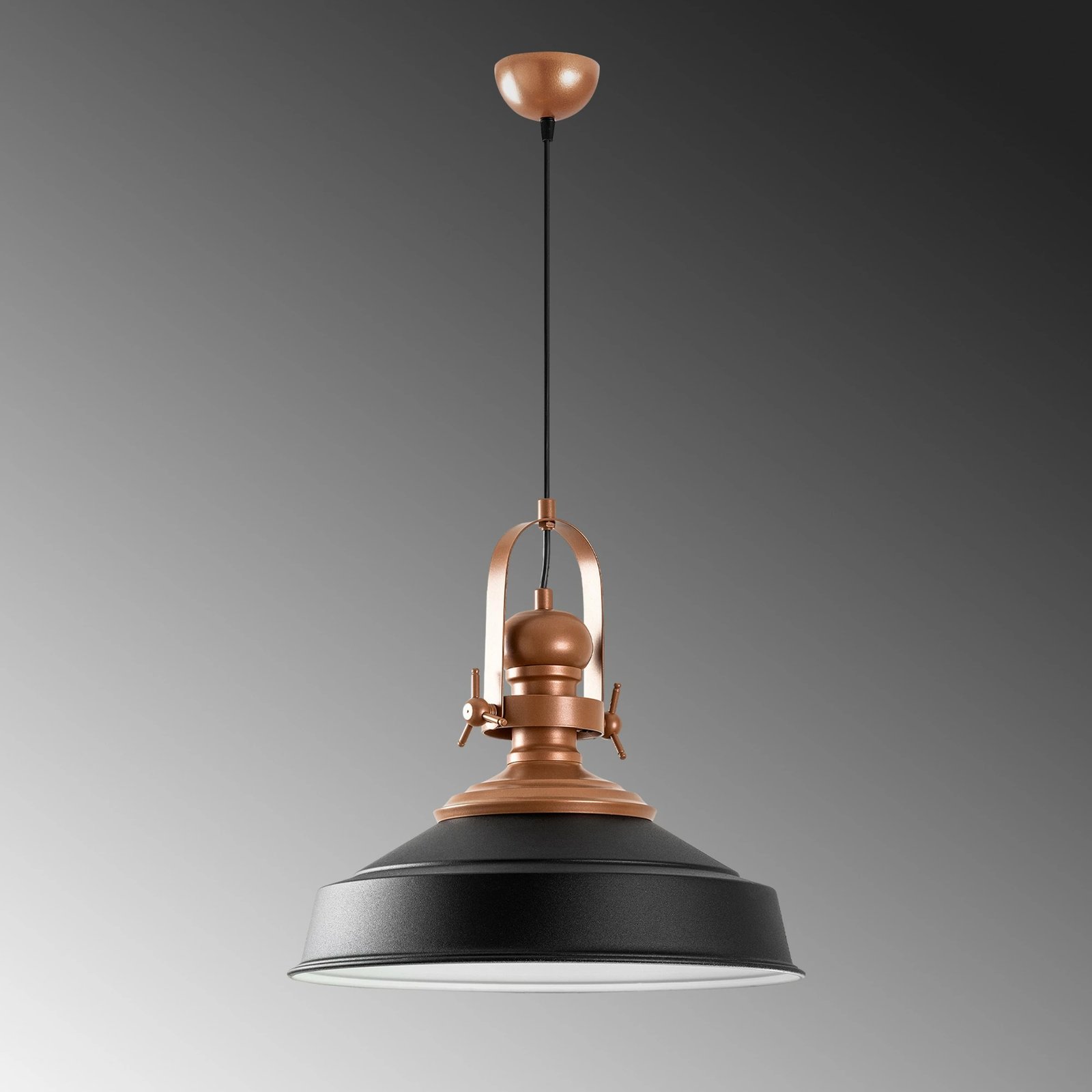 Llambë tavani Opviq Craft, e zezë, 41cm, 45-130cm lartësi, 1xE27