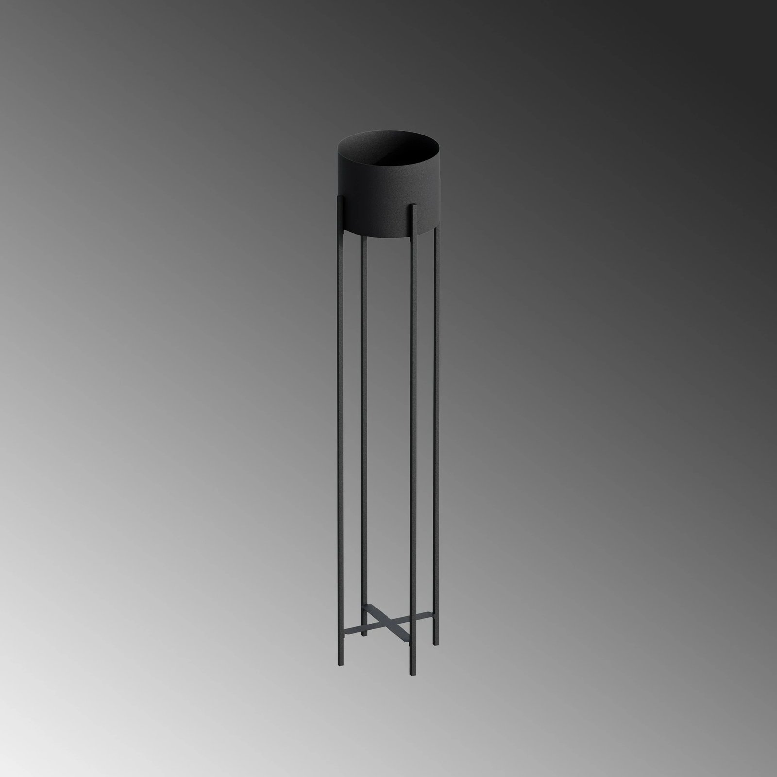 Vazo dekorative Aberto Design, GED-024, metal i zi, 23x108x23cm