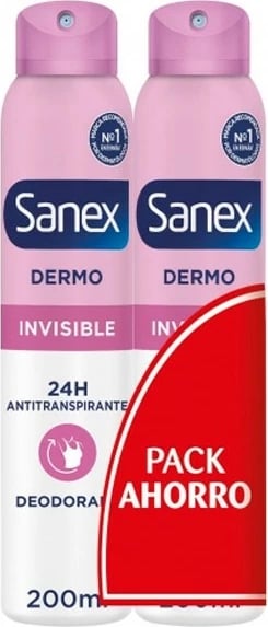 Deodorant spray Sanex Invisible duplo 2x200ml