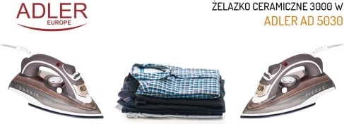 Hekur Adler AD 5030 3000 W taban qeramik depo uji 310 ml avull vertikal