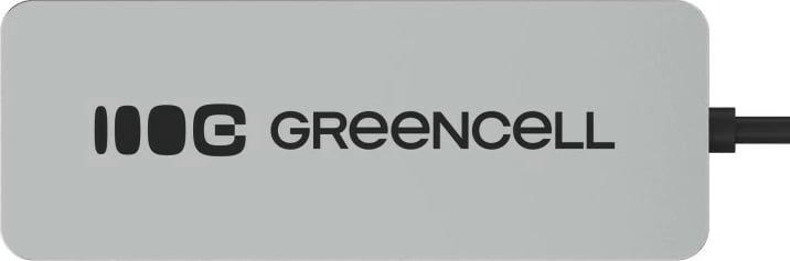 HUB USB-C, Green Cell, HUB-GC-C4A, 4x USB-A 3.0 deri 5 Gb/s, kabllo e integruar 15 cm, argjendtë/zezë