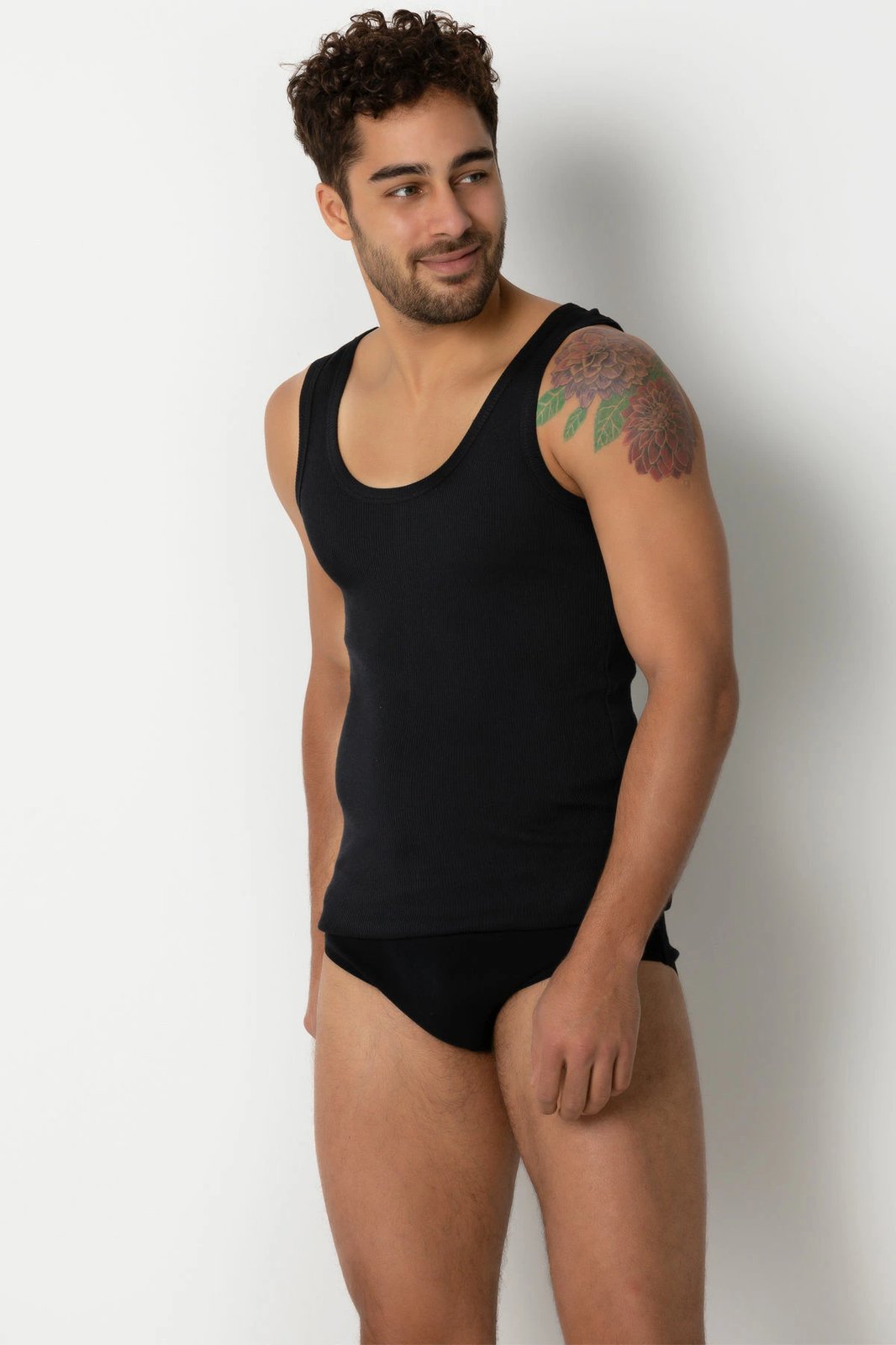 Fanellë e brendshme për meshkuj, e zezë, Jumeon, 001-021005