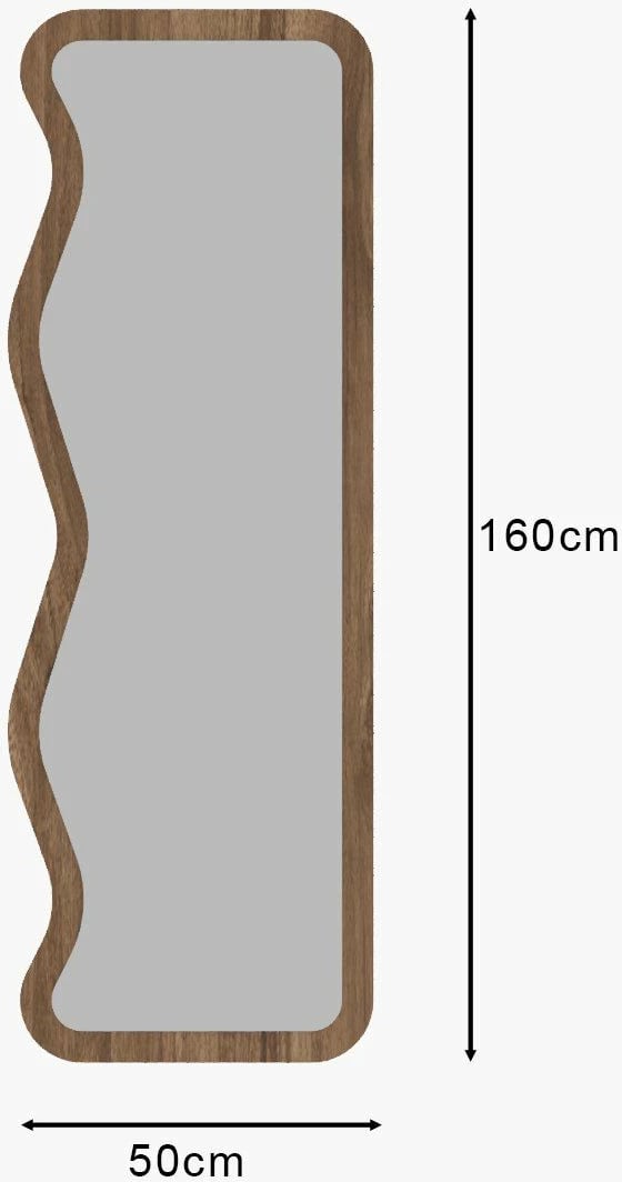 Pasqyrë dekorative, ngjyrë arre, Hanah Home, Asel