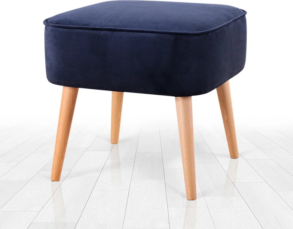 Puf Atelier del Sofa, Moouv 7084, kadife, ngjyrë blu e errët