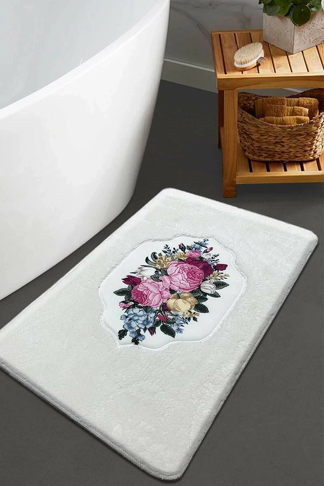 Tapet për banjo Mijolnir, Bella Rose, ecru, 60x100cm