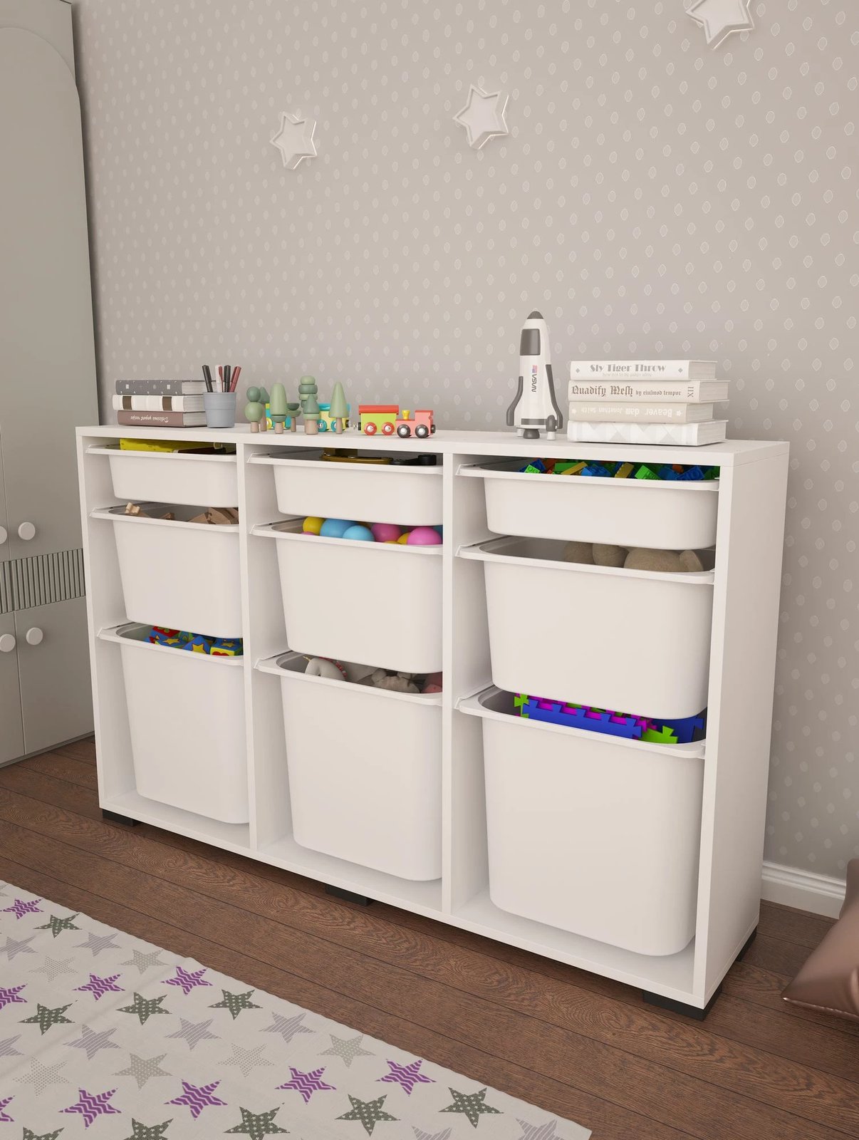 Dollap multifunksional Hanah Home, Bofi, i bardhë