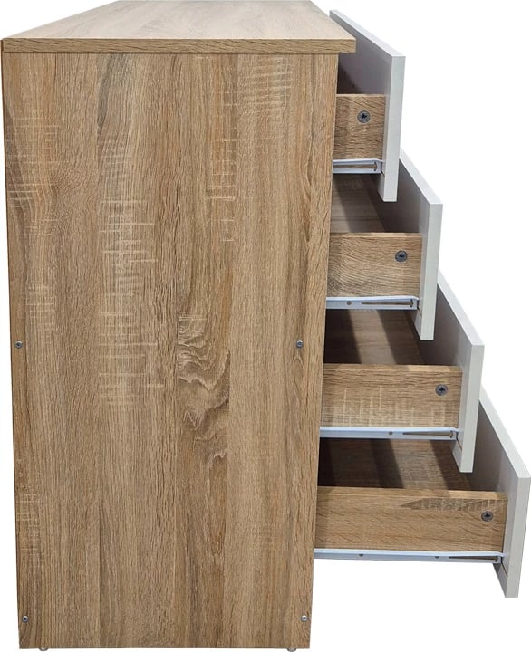 Komodë Athosa, ngjyrë sonoma-e bardhë, 80x40x79cm