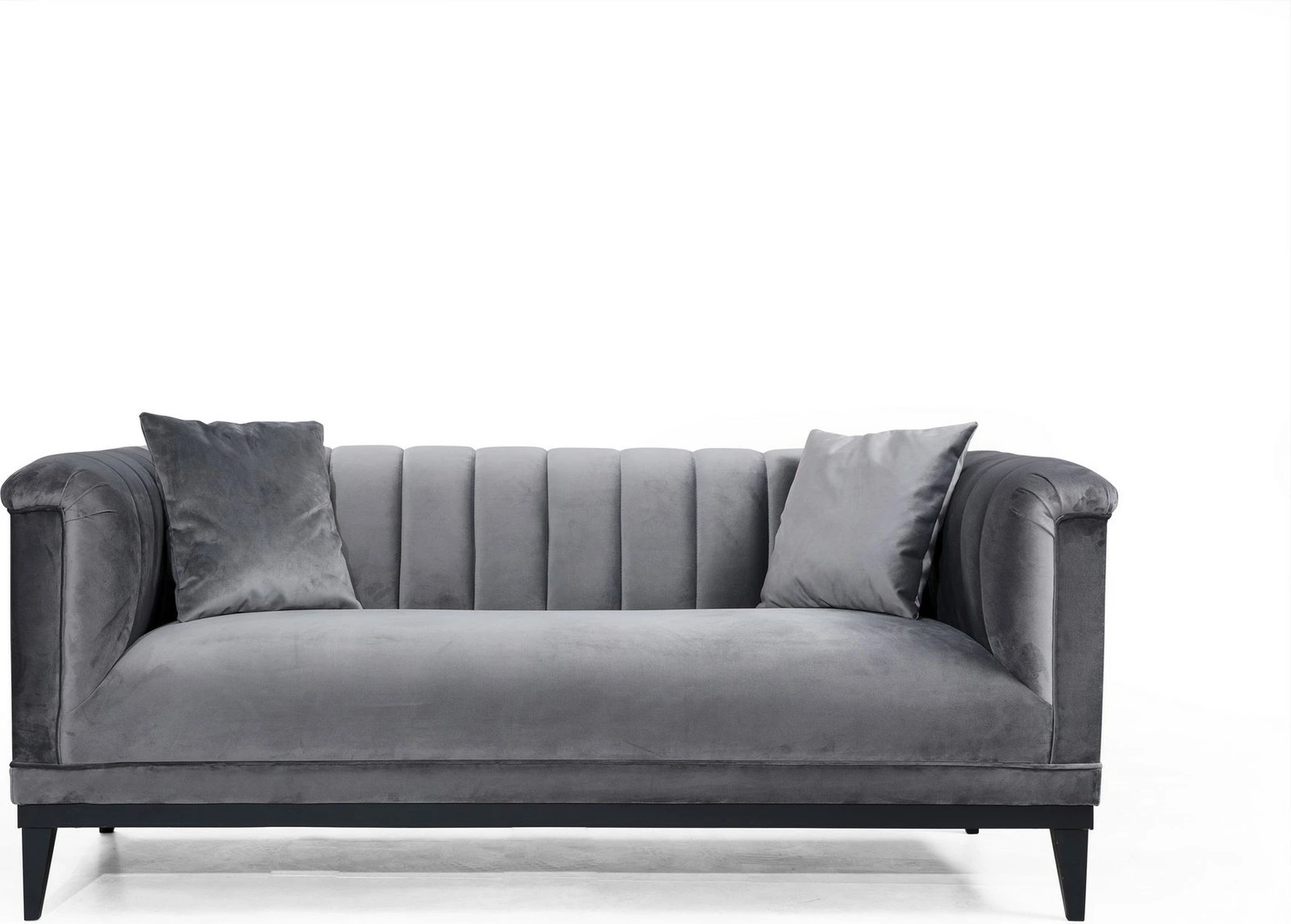 Divan 2-ulëshe Atelier del Sofa, Trendy, ngjyrë gri e errët