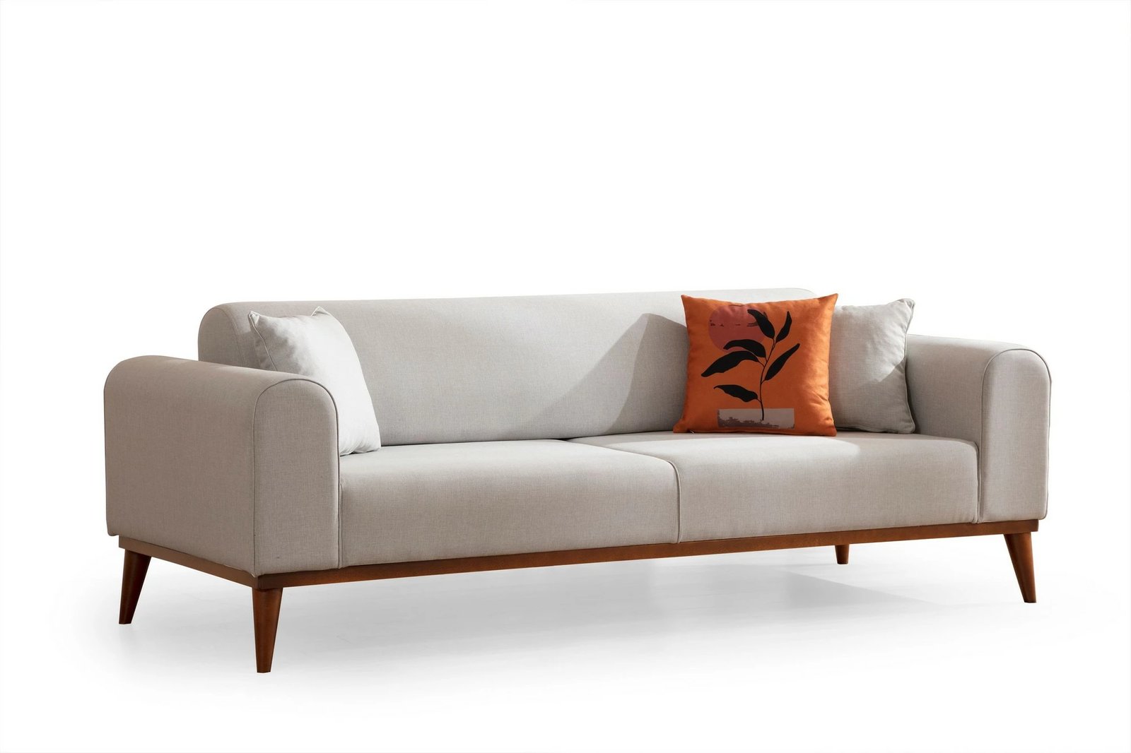 Divan-krevat treshe Atelier del Sofa, Cofi 3 vendësh, ngjyrë krem