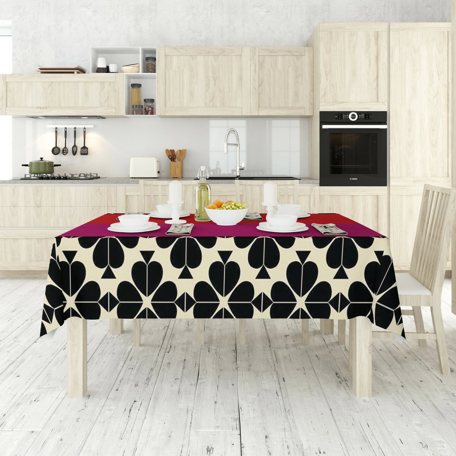 Mbulesë tavoline Hermia, shumëngjyrëshe, Asr-tblclt25-26, 140x220cm