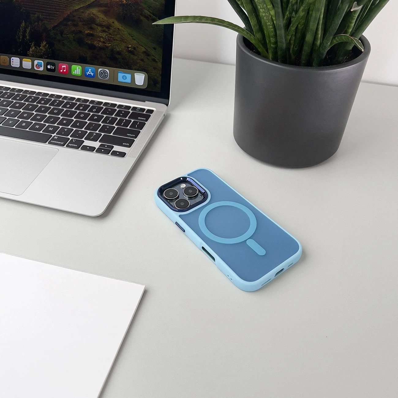 Mbështjellës Hurtel Fashion Case me MagSafe për Samsung Galaxy A26 5G, Blu