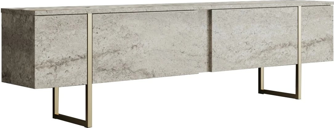 Komodë TV Hanah Home, Luxe, travertin, ari