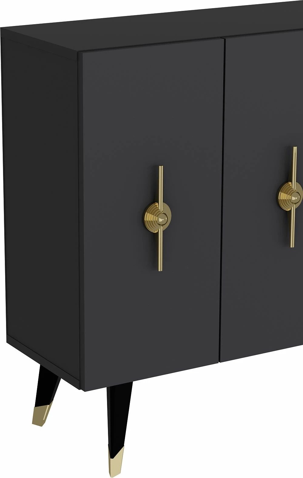 Konsol Skye Decor, ngjyrë ari dhe antracit, Quart Ramada