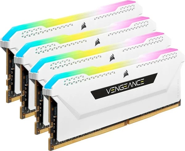 RAM Memorje Corsair Vengeance RGB PRO SL 32GB (4x8GB) DDR4 3600MHz bardhë