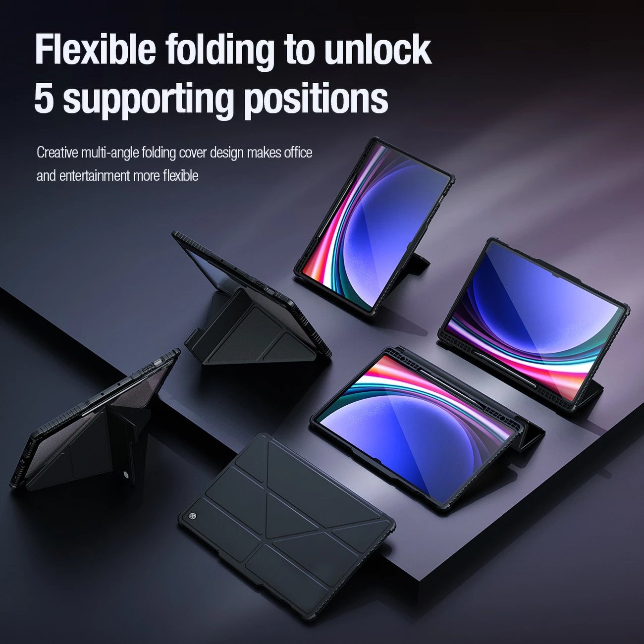 Mbështjellës Nillkin Bumper Leather Case Pro për Samsung Galaxy Tab S9+, e zezë