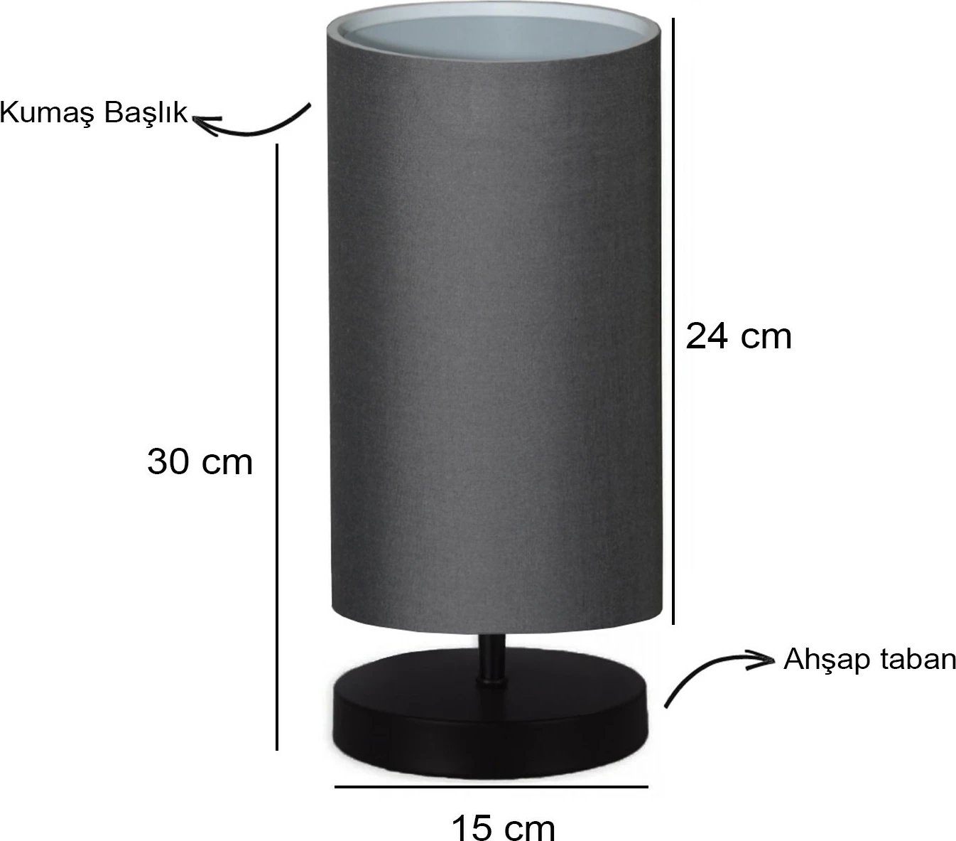 Llambë tavoline Opviq, anthracite, AYD-2897