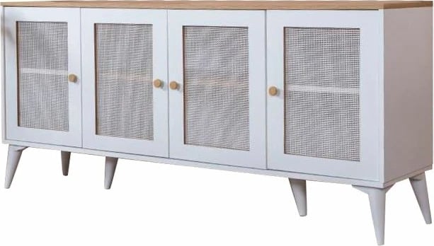 Konsol Calvin, ngjyrë e bardhë dhe lis, Skye Decor