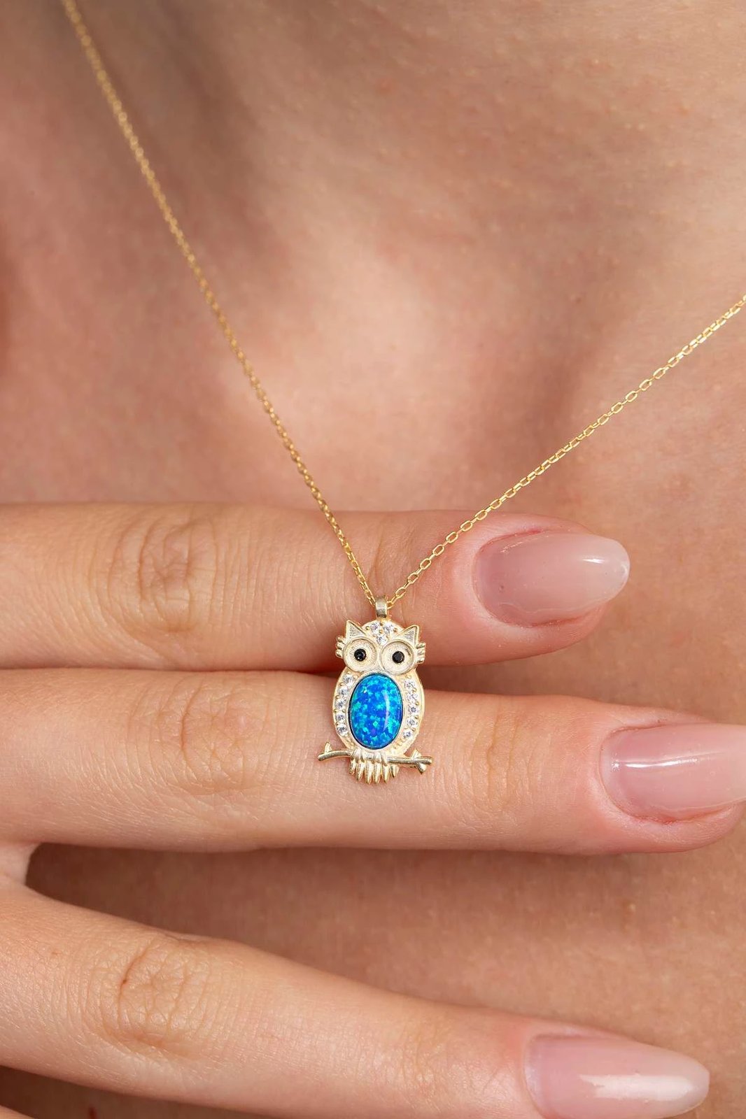 Qafore argjendi me stoli në formë buf, ngjyrë ari, Jumeon ELKSLVR7810A