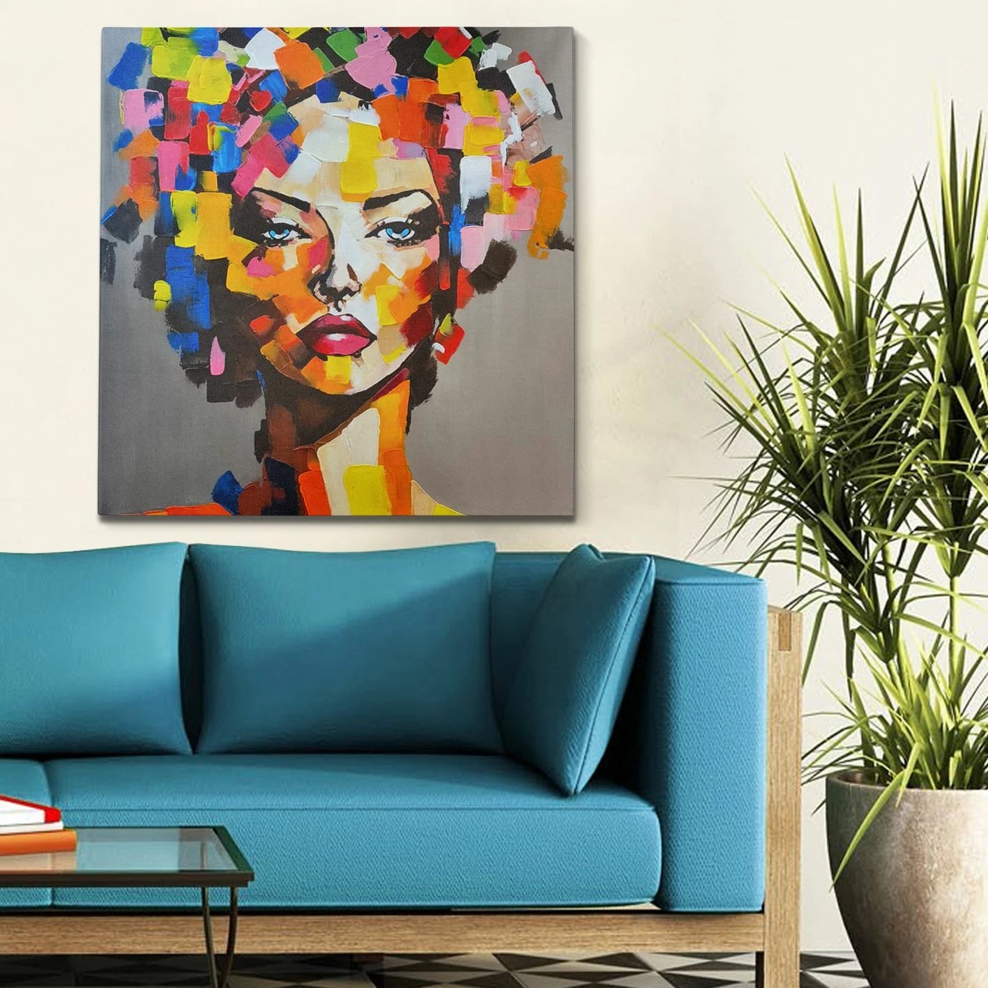 Pikturë dekorative me vaj, shumëngjyrëshe, Wallity, YB1140604 - 7070