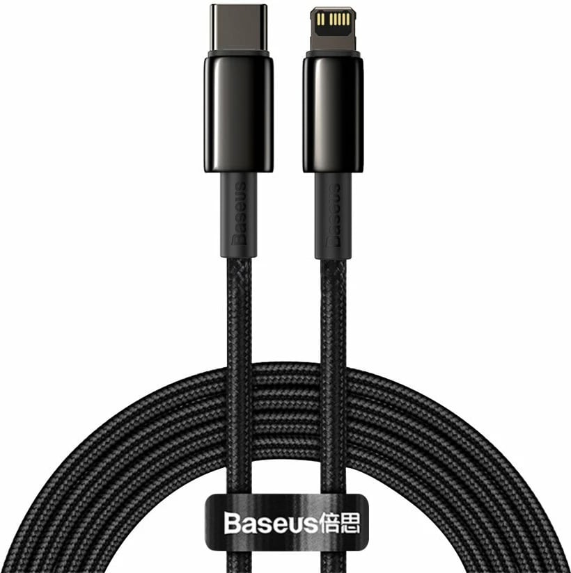 Kabllo Baseus CATLWJ-A01 USB-C në Lightning, 2m, 20W, e zezë Kabllo Baseus CATLWJ-A01 USB-C në Lightning, 2m, 20W, e zezë