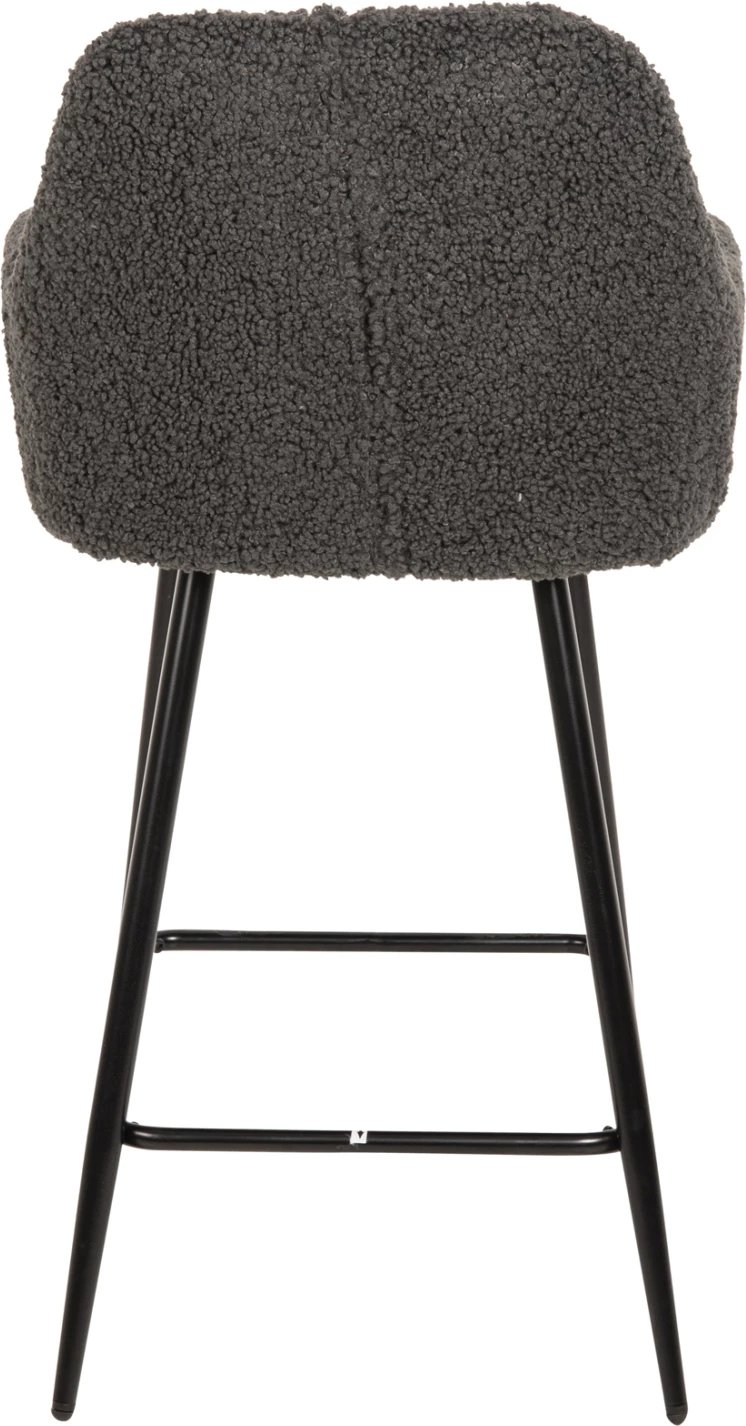 Karrige për bar mesatare STRIKE FH8592.01, ngjyrë gri, këmbë metalike të zeza, 50x50x94,5H cm., set prej 2 copë