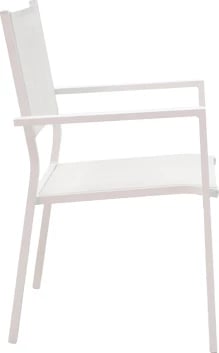 Set tavoline me karrige Kliton-Moly, alumini, ngjyrë e bardhë, 150x80x74cm