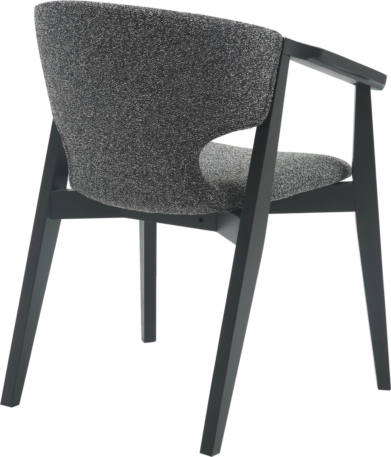 Karrige ngrënieje me krahë YEGER FH9995.01 dru ahu, ngjyrë e zezë-gri e errët, 62,5x60x79H cm., set prej 2 copë