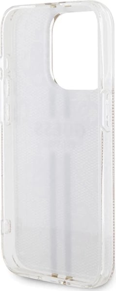 Mbështjellës Guess IML 4G Gold Stripe për iPhone 14 Pro Max, Rozë