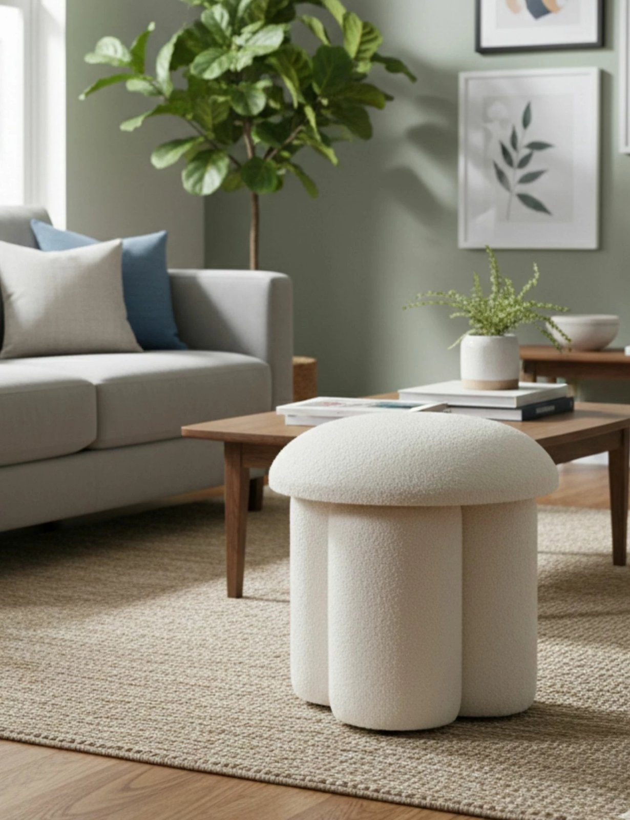 Puf Magnus, ngjyrë e bardhë, Atelier del Sofa