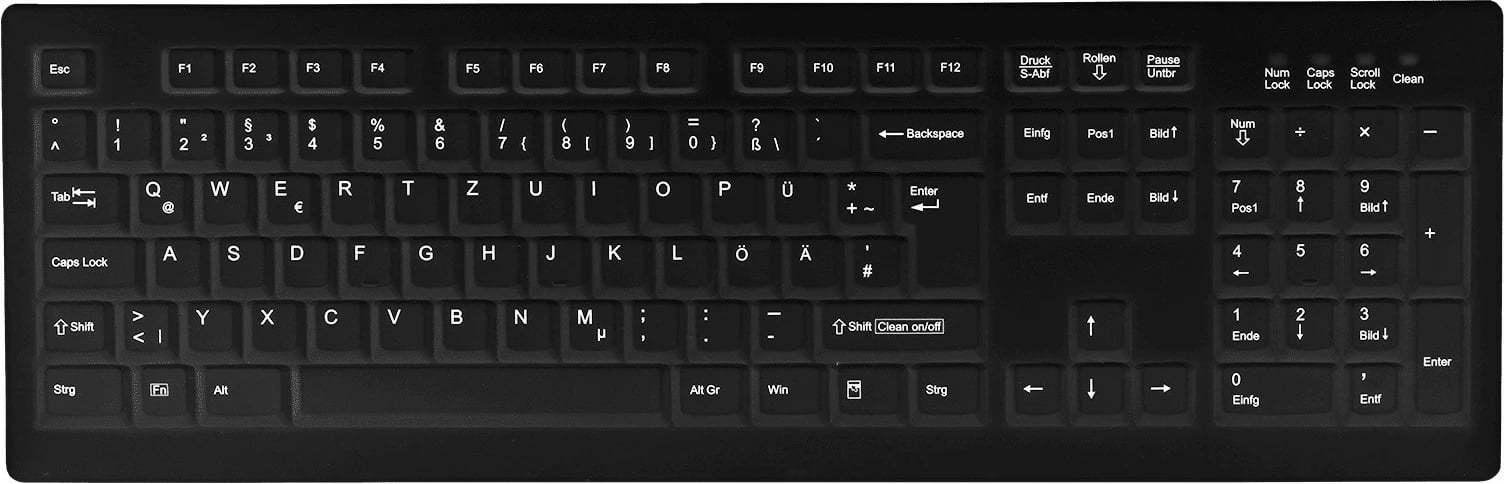 Tastierë Cherry AK-C8100, Full-size, Wireless, Membranë, QWERTZ, E zezë