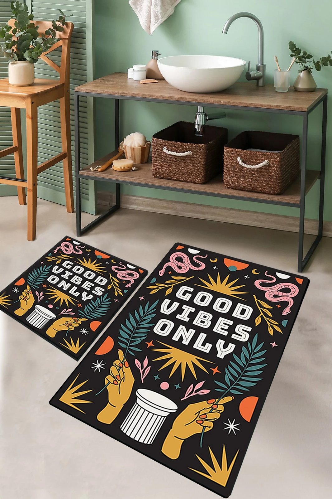 Set tapetash për banjo, 2 copë, Mijölnir, Snake Trinket, shumëngjyrëshe