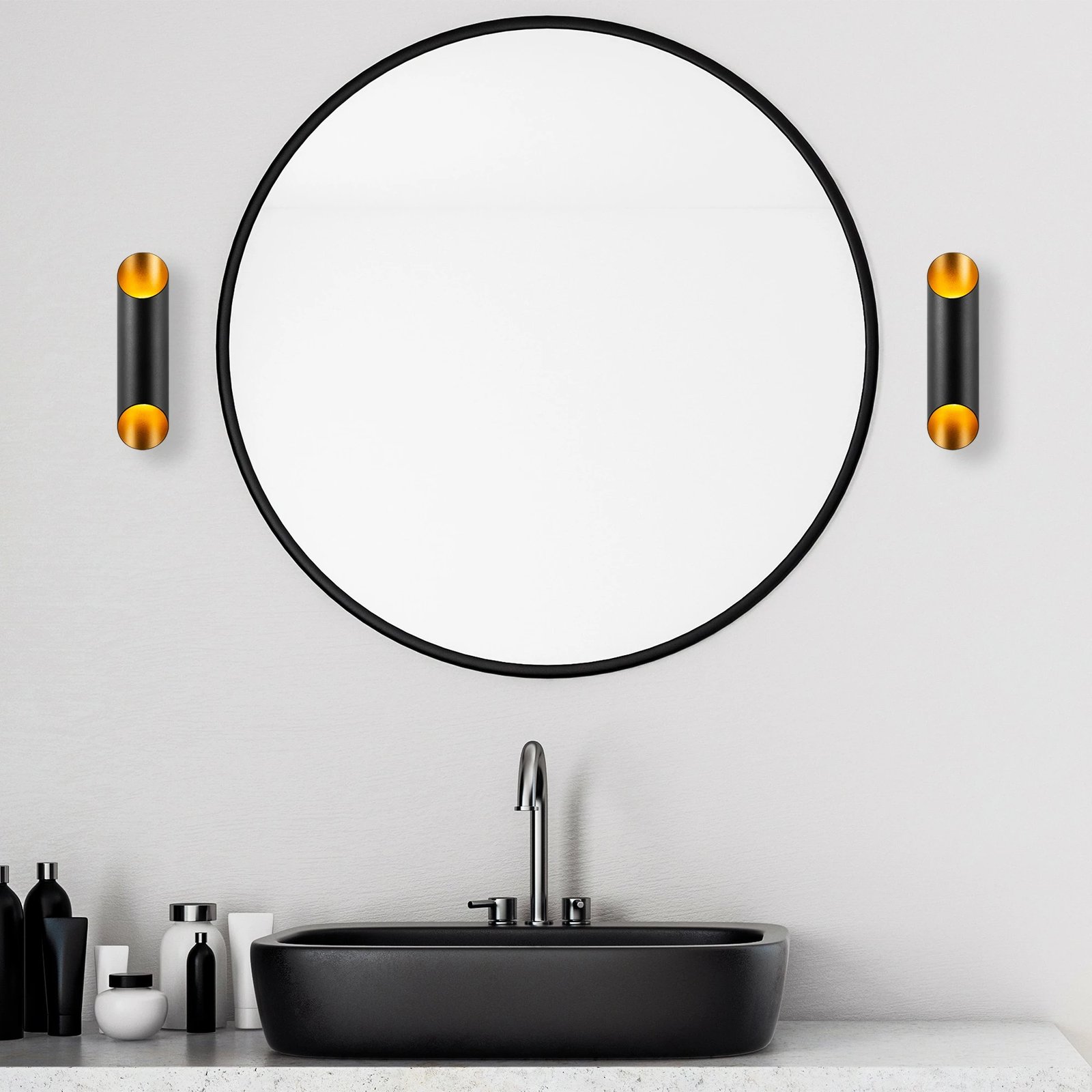 Llambë muri Opviq, Cut - 11810, e zezë dhe ari Llambë muri Opviq, Cut - 11810, e zezë dhe ari