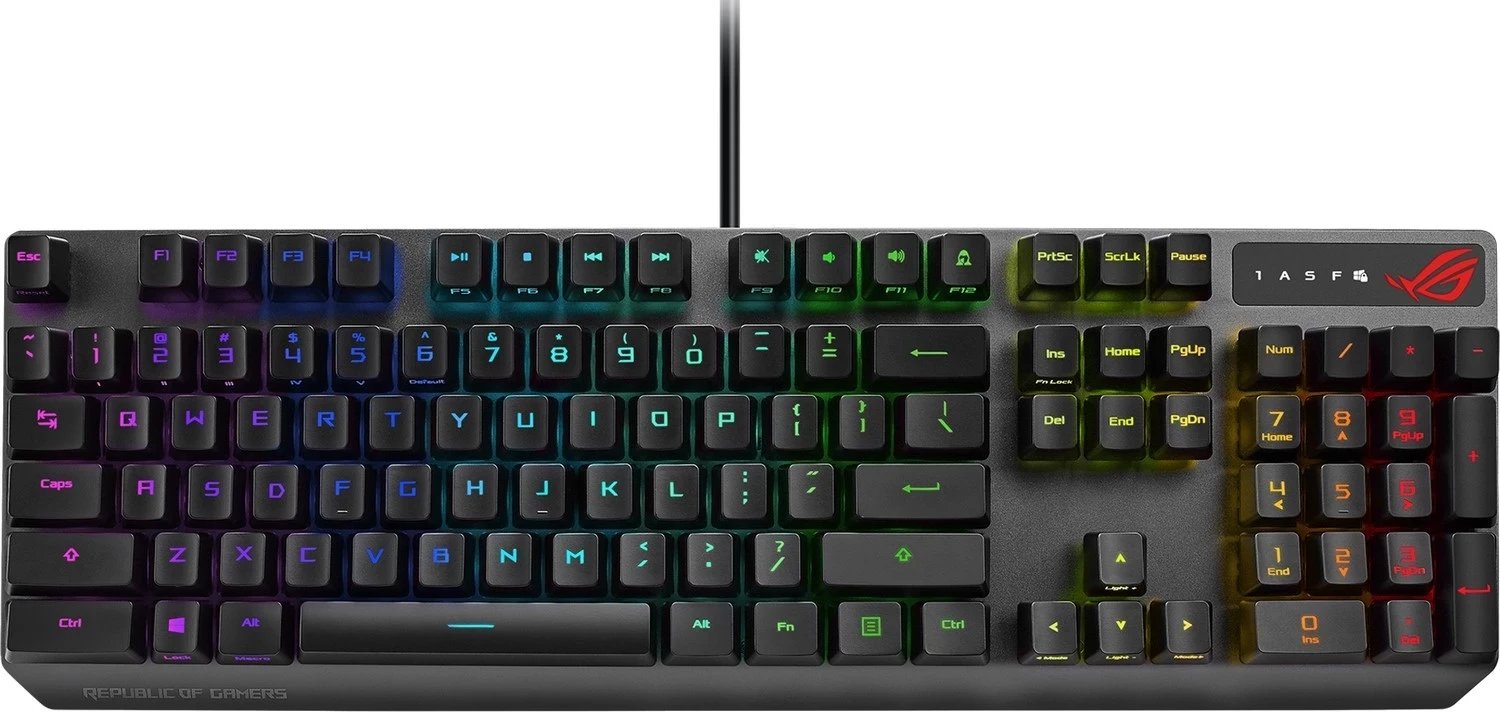 Tastierë Asus ROG Strix Scope RX, RGB, optiko-mekanike, e zezë