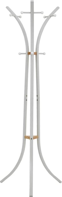 Varëse rrobash metalike e zezë dhe dru gome natyrale 51x63x175cm