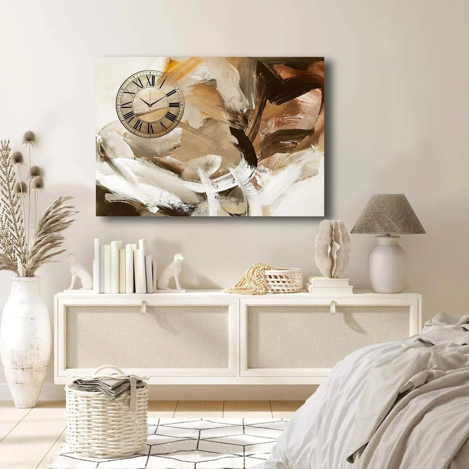 Orë muri dekorative prej kanavace, Wallity, 70100CS-045, shumëngjyrëshe, 70x100cm