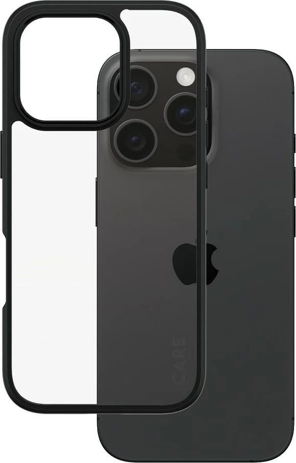 Mbështjellës PanzerGlass CARE Case Flagship Urban Combat për iPhone 16 Pro, transparent