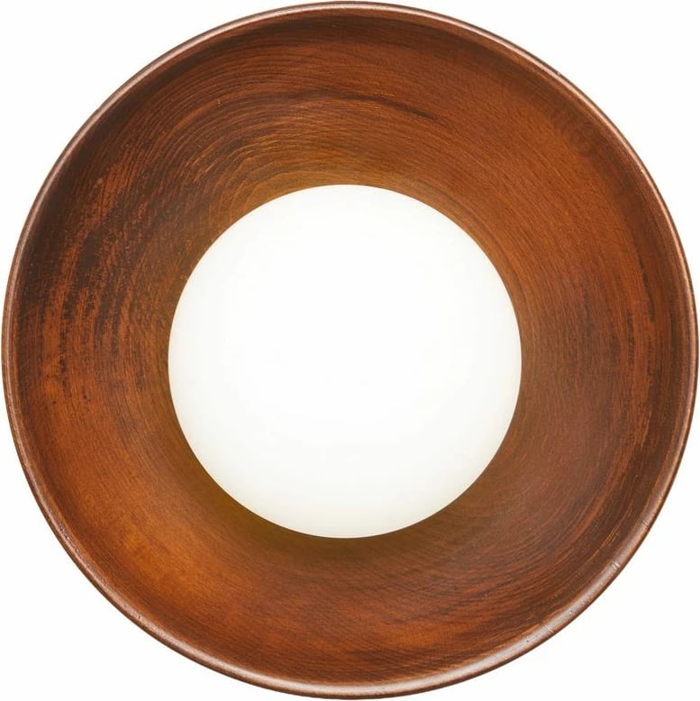 Llambë muri Opviq, dru arre, Hand-S, ngjyrë arre-bardhë