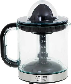 Shtrydhëse agrumesh elektrike, Adler, AD 4012, 1.2 L, 40 W, e zezë/transparente, me 2 konë