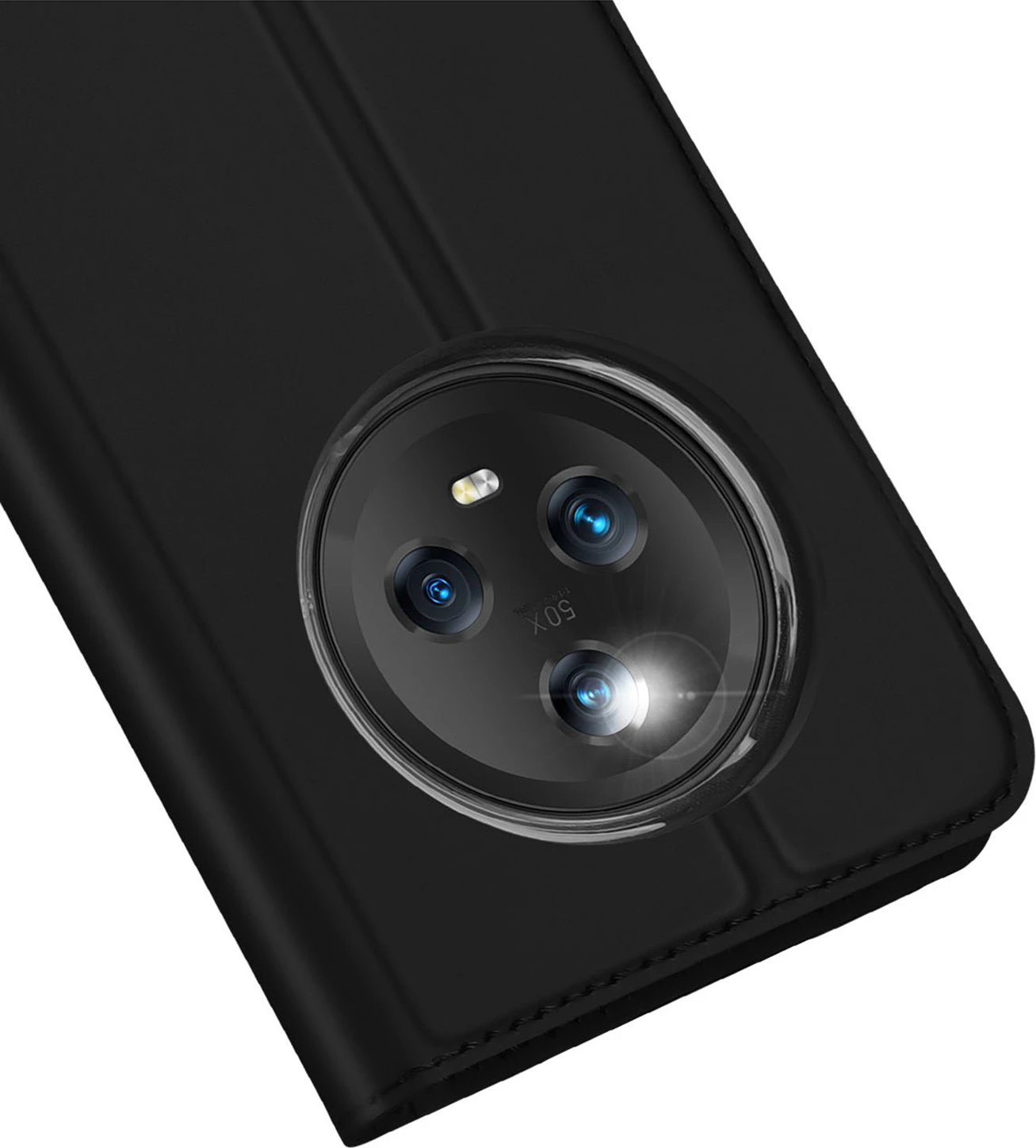 Mbështjellës Dux Ducis Skin Pro për Honor Magic5, me kapak, xhep kartele dhe funksion standi, i zi Mbështjellës Dux Ducis Skin Pro për Honor Magic5, me kapak, xhep kartele dhe funksion standi, i zi