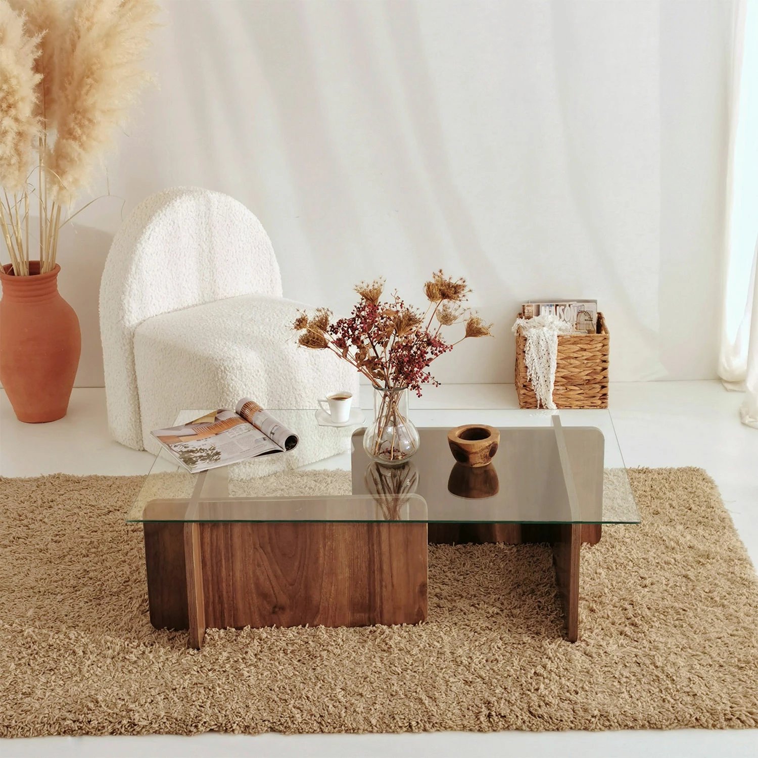 Tavolinë kafeje Hanah Home, Escape, ngjyrë arre