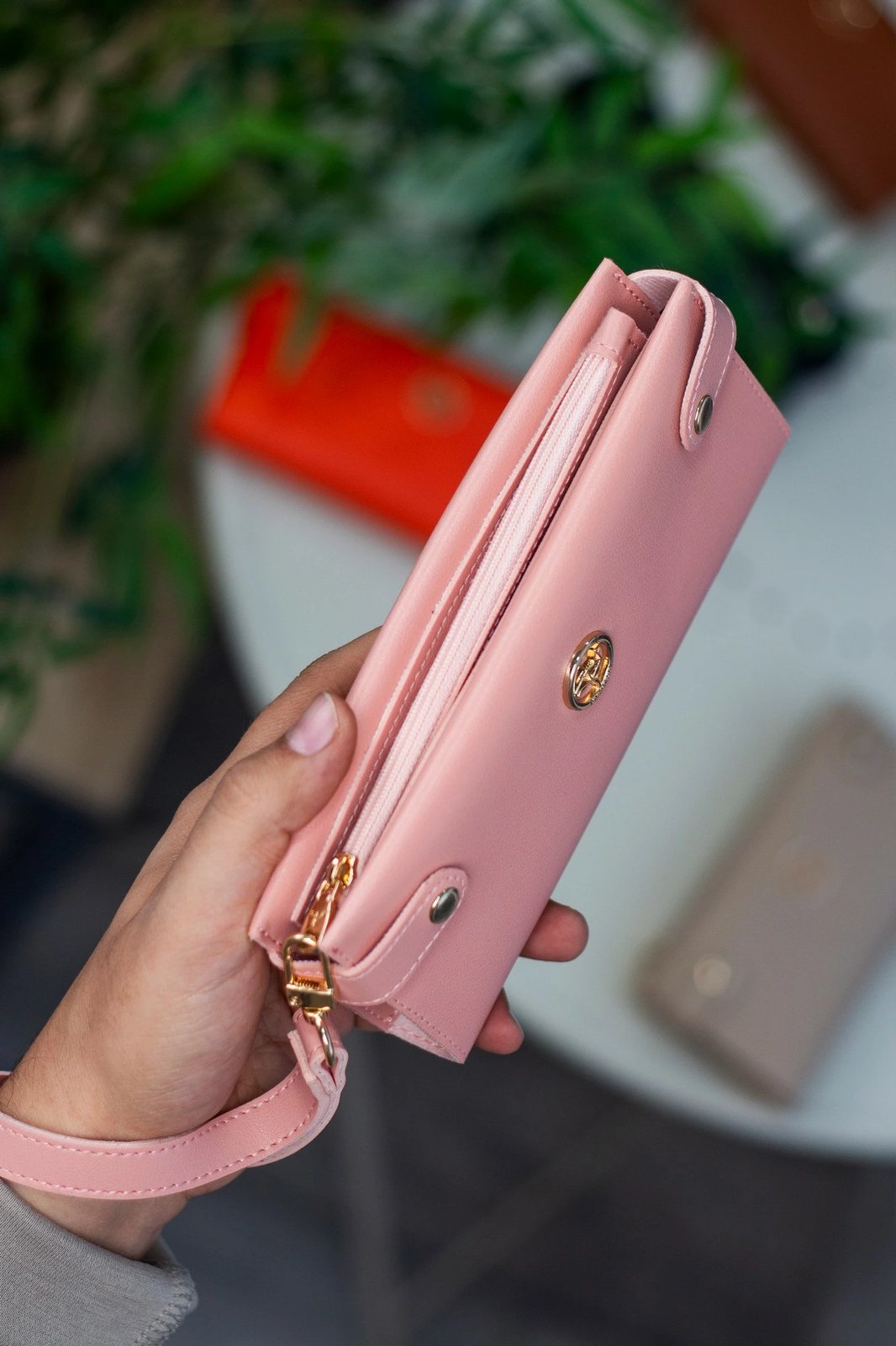 Portofol për gra, Zoozie Bags, ngjyrë pluhur, Tiran