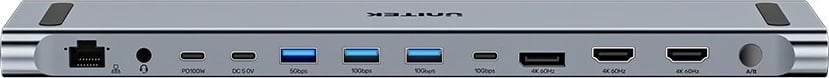 Switch KVM Unitek, 2x HDMI 4K, 1x DisplayPort, USB-C, PD 100W, hiri